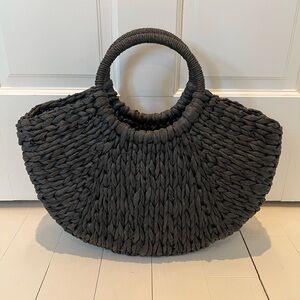 Zara Woven Sculptural Straw Bag